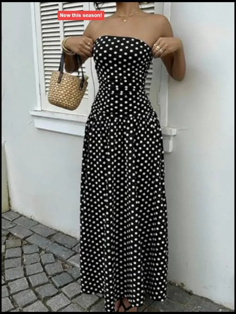 N/A strapless polka